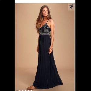 NWOT Lulu's Gorgeous Gala Maxi Dress